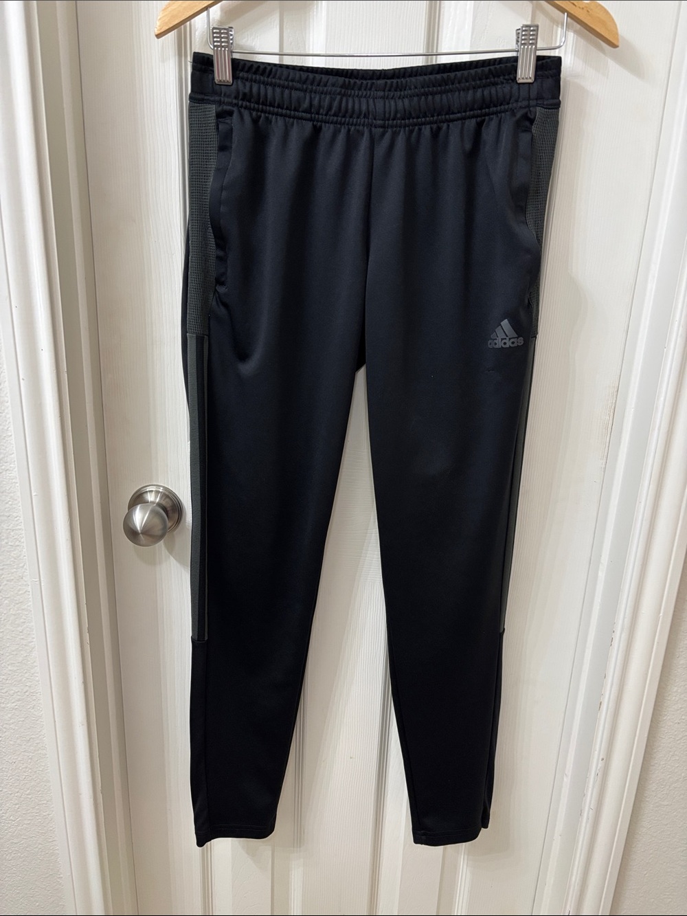 adidas Black womens Athletic Joggers with Subtle Logo